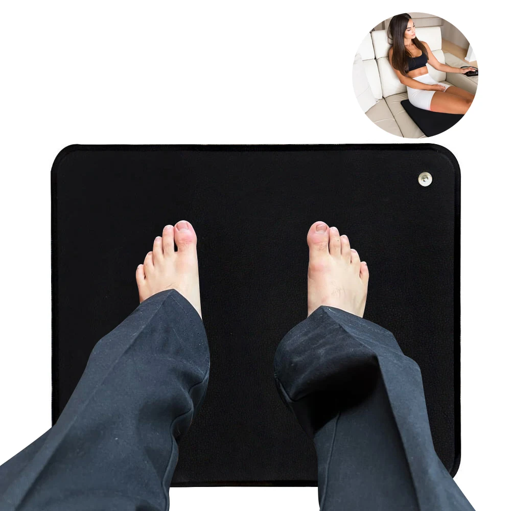 Chair Grounding Mat&Earthing Mouse Pad Earthing Pad For Sleep,Reduce Pain Therapy Mat Stress Relieving with16.4Ft Grounding Cord